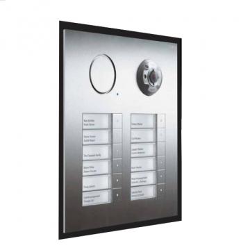 Gira door station stainless steel with 12-gang bell button