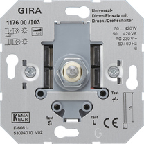 Universal dimming insert with pressure and rotary switch 2