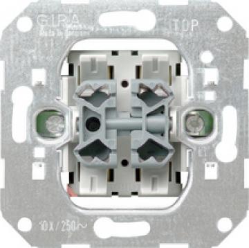 Rocker button insert 10A/250V double 2-way button